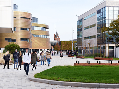 Teesside University campus. Link to Teesside University campus.
