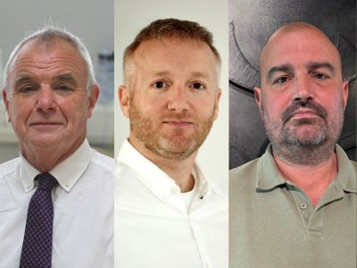 Professor Derek Bell OBE, Dean Benson and Lee Hutchinson. Link to Teesside University awards Honorary Doctorates to industry leaders .