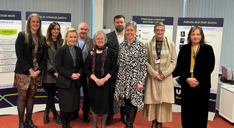 Lady Hale with staff from Teesside University Law School