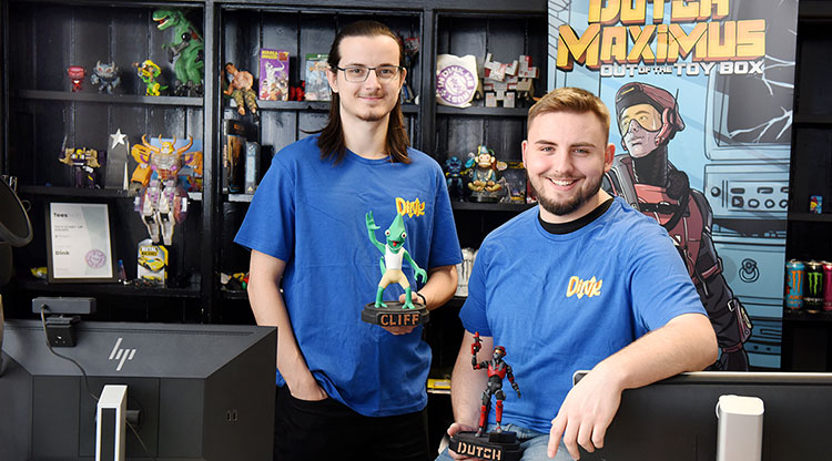 Olly and Luke. The story is about a digital game’s development company called Dink, who were recommended to work with the BBC to do the games design for a children’s tv show on CBBC