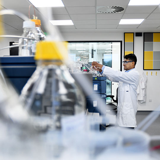 NHC staff in labs