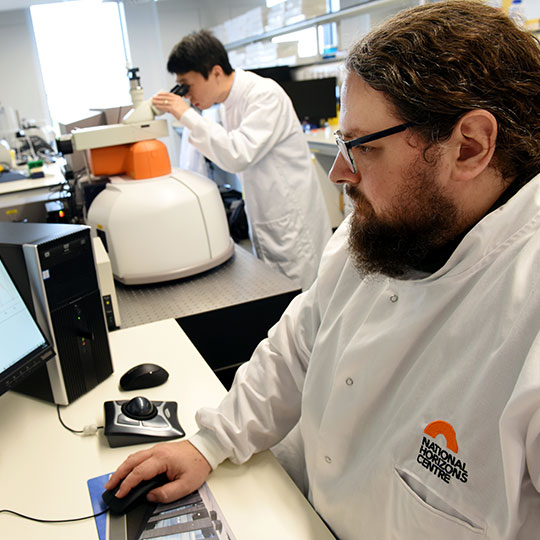 NHC staff in labs