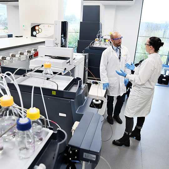 NHC staff in labs