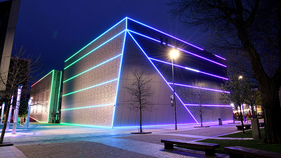 Exterior of the Digital Life Building (SLB) at Teesside University