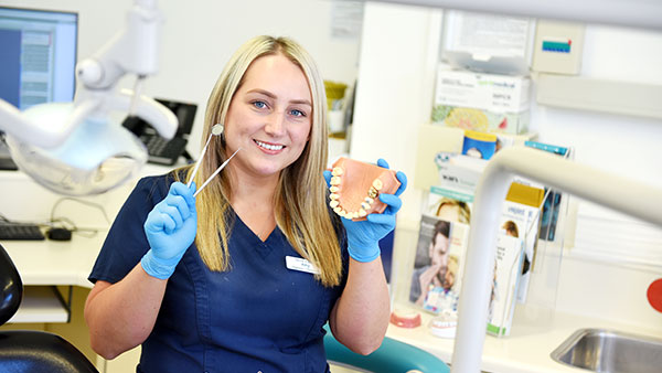 Dental graduate student at Teesside University dental facilities