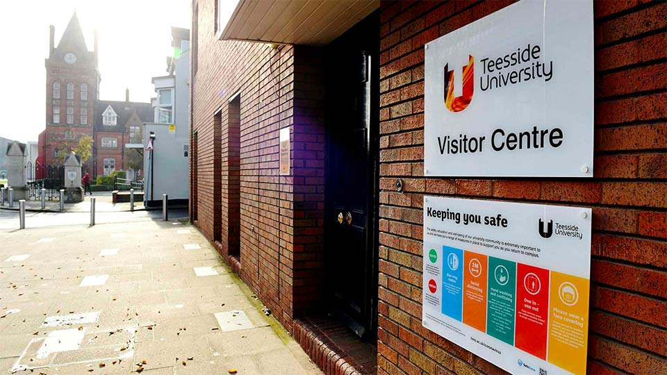 Exterior of the Visitor Centre at Teesside University