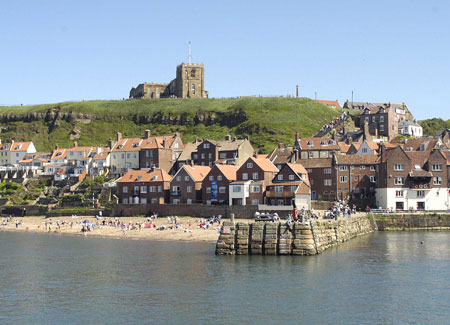 Seaside view looking towards the coast of Whitby
