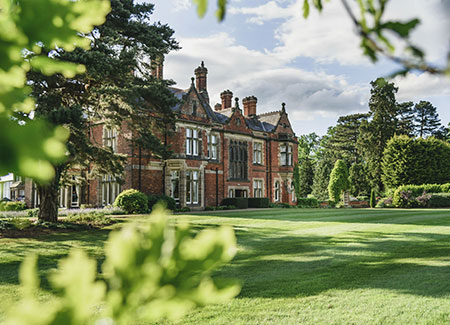 View of Rockliffe Hall golf course with green fairways