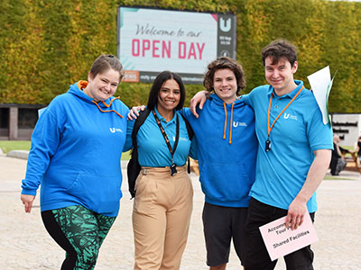 Student ambassadors in a open day event