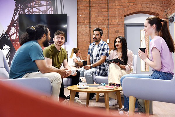 Students talking