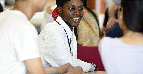 Group of international students at Teesside University