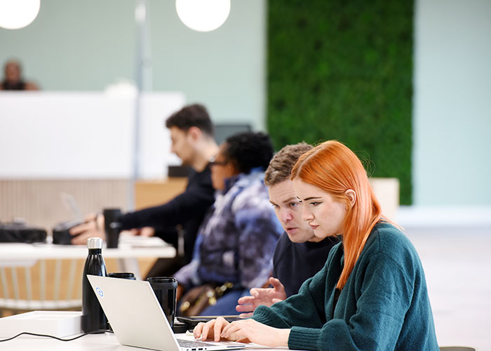 Professional apprentices at Teesside University London in a workplace or training setting